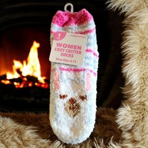 NWT Women Cozy Critter Fleece Lined Socks Shoe Sz 4-11